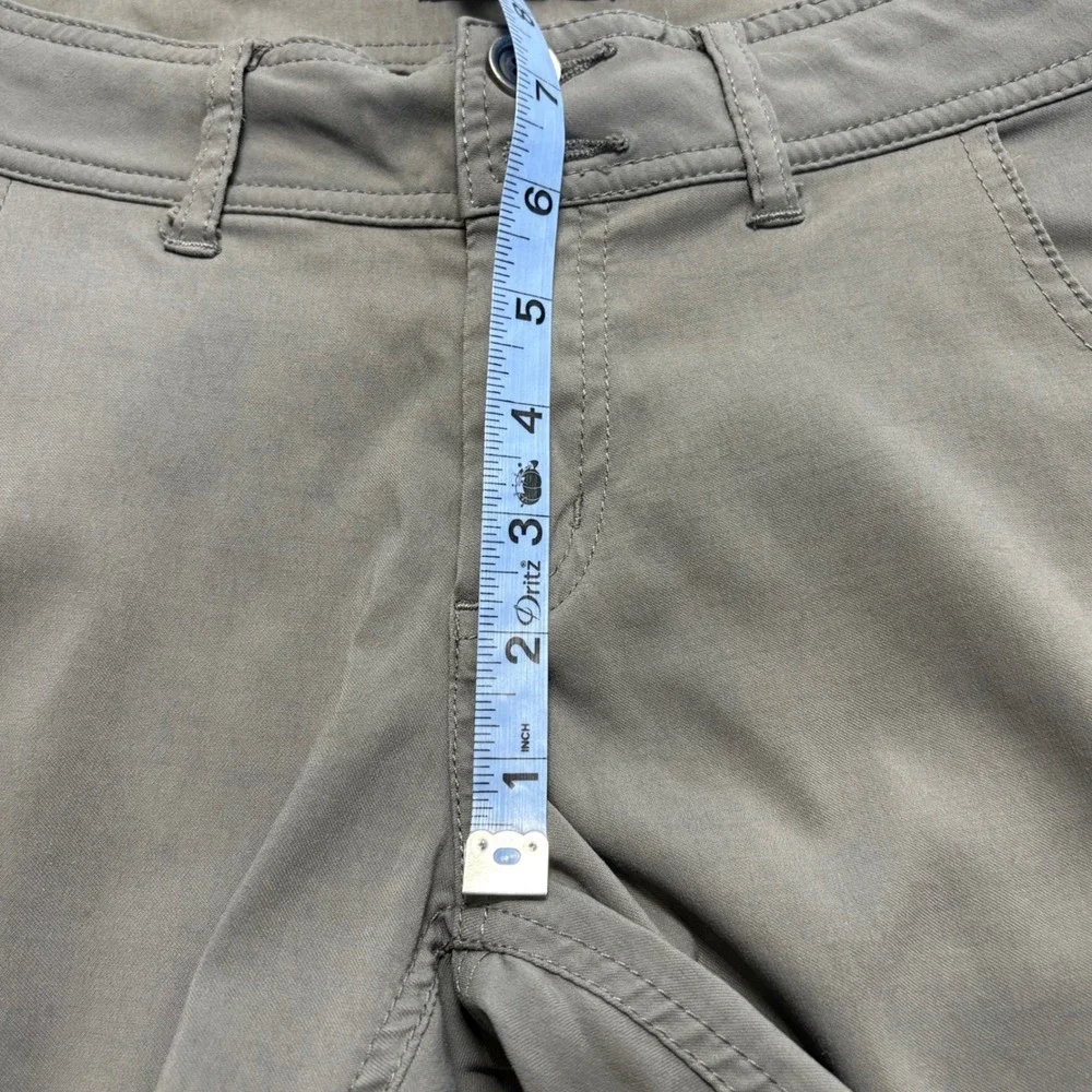 Prana Womens‎ Size 4 Gray Convertible Hiking Pants Roll Up Snap Outdoor Travel